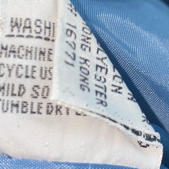 Members Only Vintage Blue Zip Up Bomber Flight Jacket Size 18 - Picture 8 of 8